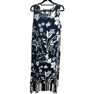 Vintage‎ 90’s Paradiso Long Tank Dress Side Slits Peek A Boo Lining 
Size Small